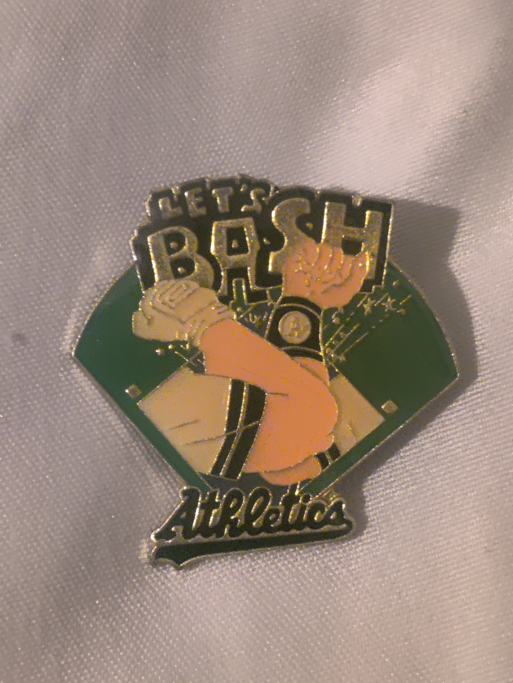 Let's Bash Oakland Athletics Enamel Pin - Green & Gold